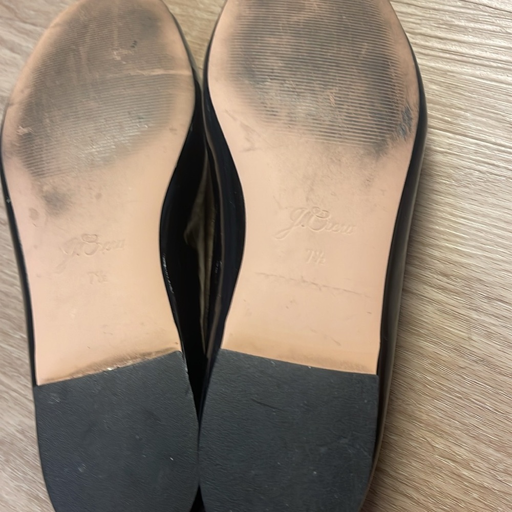 J. Crew Black Patent Leather Ballet Flats size 7 1/2 - Picture 5 of 6